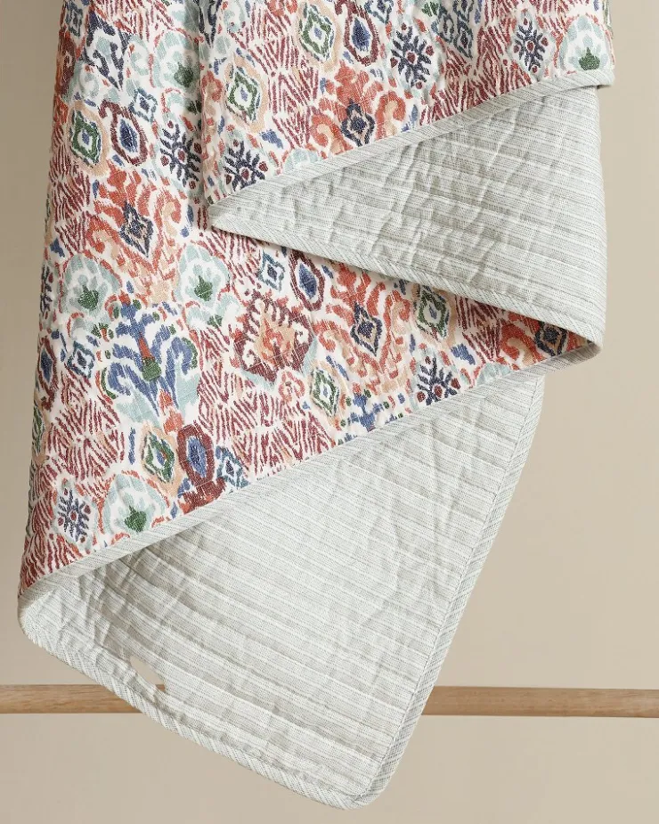Tommy Bahama Ikat Tropics Reversible 3-Piece Full/Queen Quilt Set- Quilts & Blankets