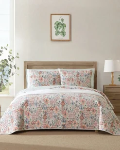 Tommy Bahama Ikat Tropics Reversible 3-Piece King Quilt Set- Quilts & Blankets