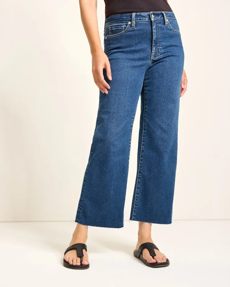 Tommy Bahama Indigo Palms™ High-Rise Cropped Wide-Leg Jeans-Women Pants & Crops|Jeans