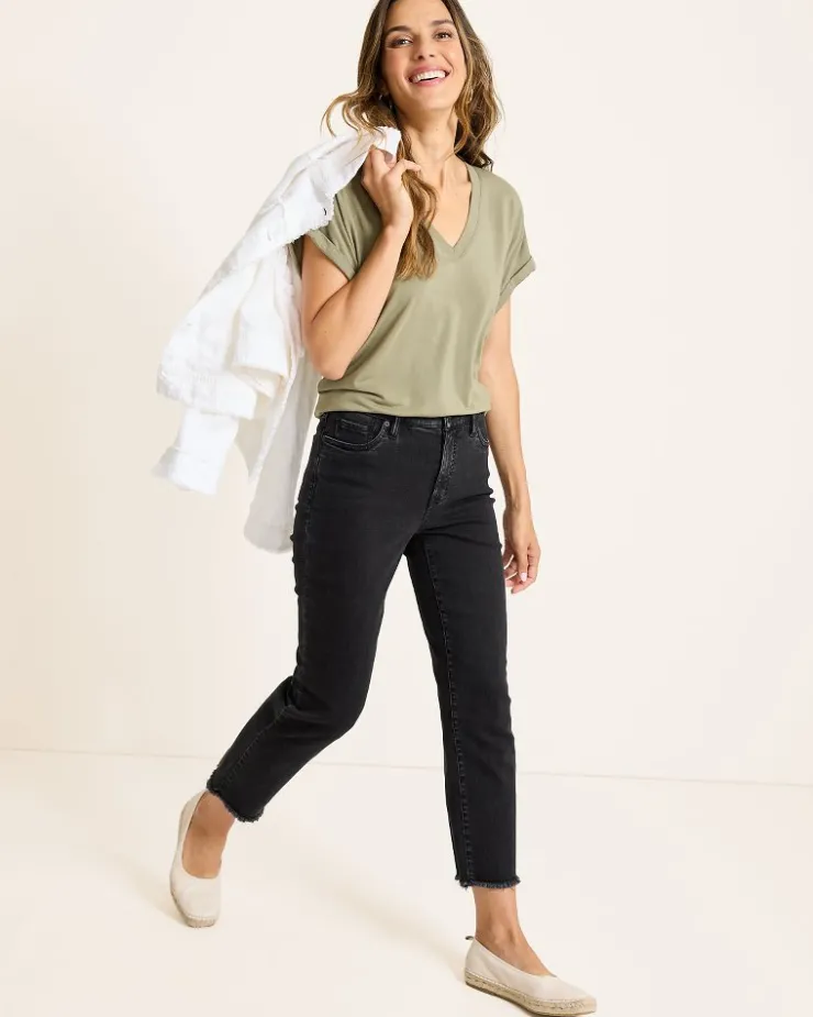 Tommy Bahama Indigo Palms™ High-Rise Cropped Straight-Leg Jeans-Women Pants & Crops|Jeans