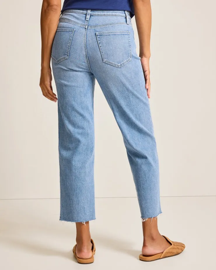 Tommy Bahama Indigo Palms™ High-Rise Cropped Straight-Leg Jeans-Women Pants & Crops|Jeans