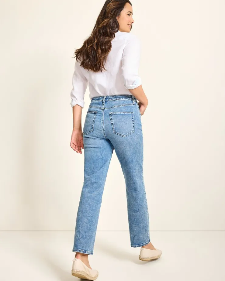 Tommy Bahama Indigo Palms™ High-Rise Straight-Leg Jeans-Women Pants & Crops|Jeans