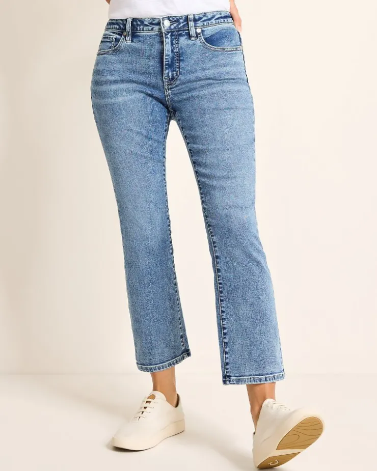 Tommy Bahama Indigo Palms™ Mid-Rise Cropped Mini Bootcut Jeans-Women Pants & Crops|Jeans