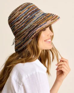 Tommy Bahama Iris Raffia Bucket Hat-Women Hats & Caps