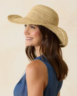 Tommy Bahama Isla Crochet Raffia Sun Hat-Women Hats & Caps