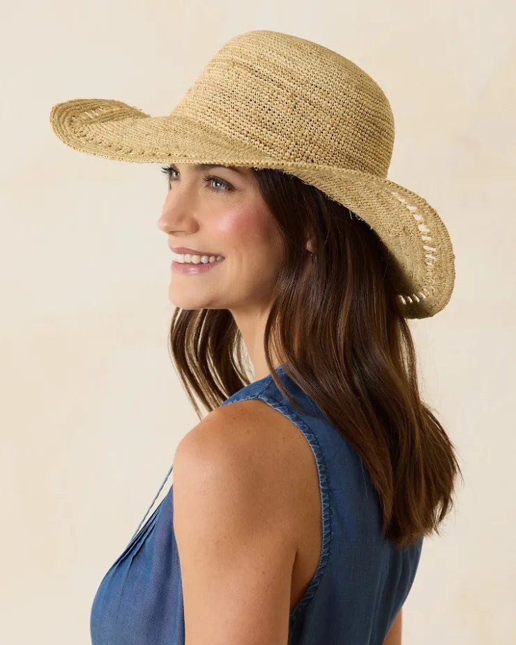 Tommy Bahama Isla Crochet Raffia Sun Hat-Women Hats & Caps