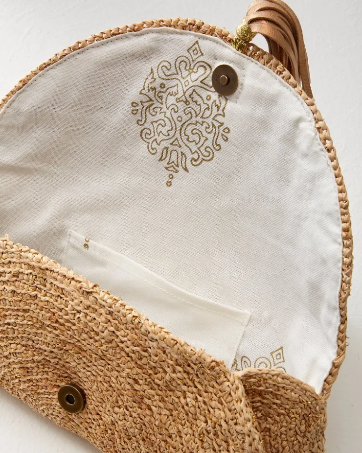 Tommy Bahama Islamora Lux Crocheted Raffia Clutch-Women Handbags & Clutches