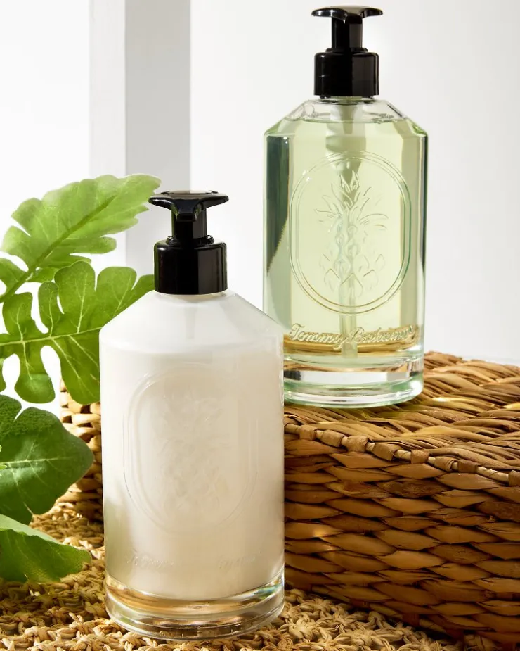 Tommy Bahama Glass Hand Soap & Lotion Set- Candles & Diffusers|Bath