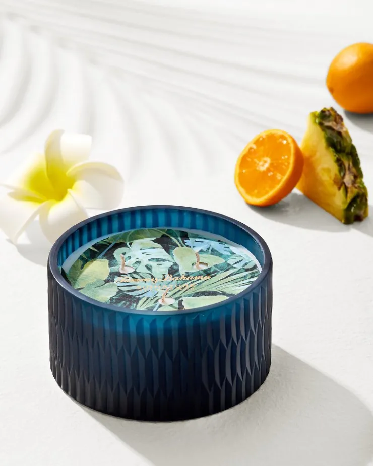 Tommy Bahama 11.3-oz. Cut Glass 3-Wick Candle- Candles & Diffusers