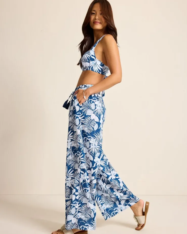 Tommy Bahama Island Blooms Drawstring Beach Pants-Women Pants & Crops|Beach Coverups