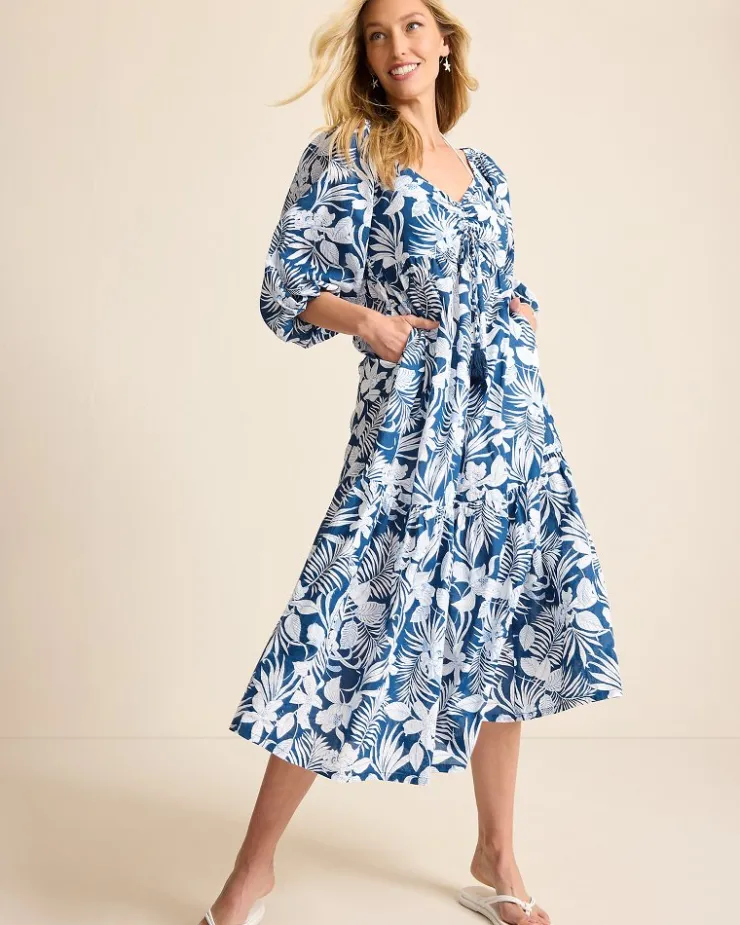 Tommy Bahama Island Blooms Midi Coverup Dress-Women Beach Coverups|Dresses