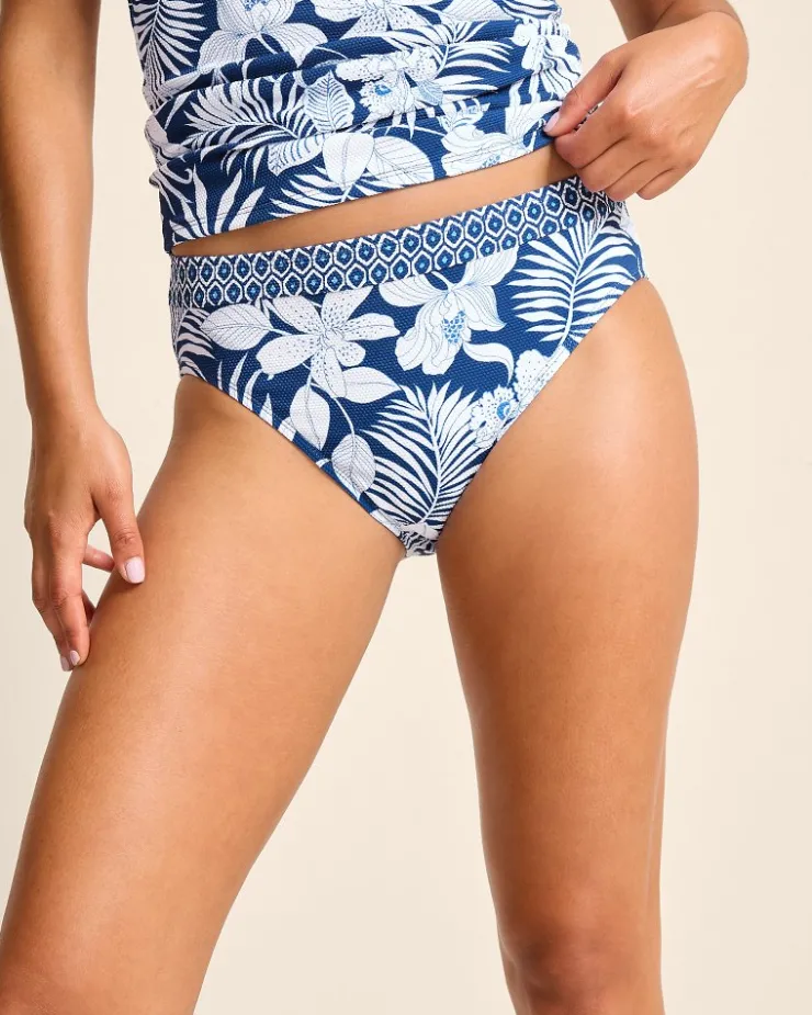 Tommy Bahama Island Cays Blooms High-Waist Bikini Bottoms-Women Bikini Bottoms