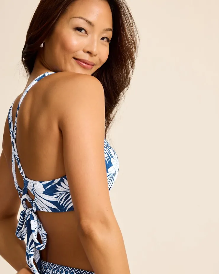Tommy Bahama Island Cays Blooms Underwire Crossback Bikini Top-Women Bikini Tops