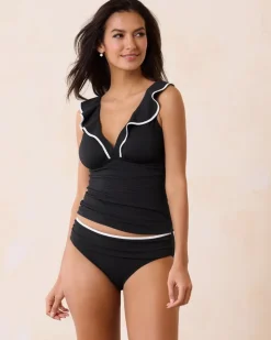 Tommy Bahama Island Cays Cabana Ruffle Tankini Top-Women Tankinis|Bikini Tops