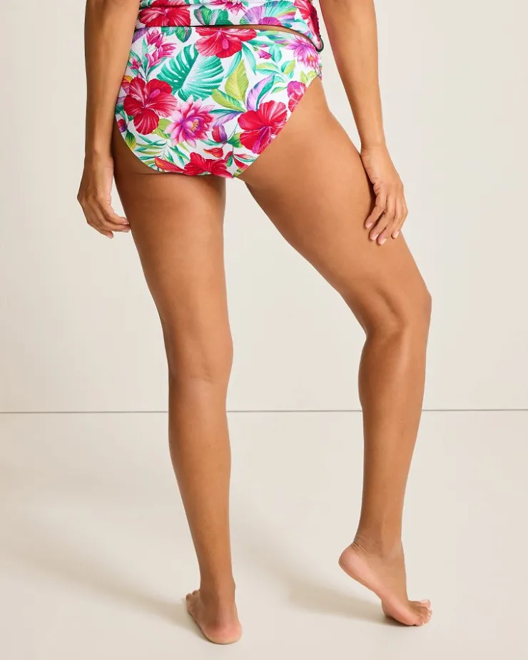 Tommy Bahama Island Cays Fiesta Reversible Shirred Hipster Bikini Bottoms-Women Bikini Bottoms