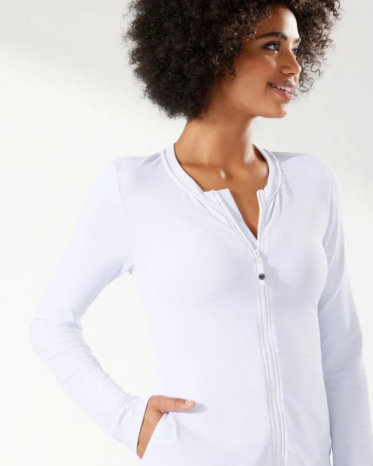 Tommy Bahama Island Cays Rash Guard-Women Beach Coverups