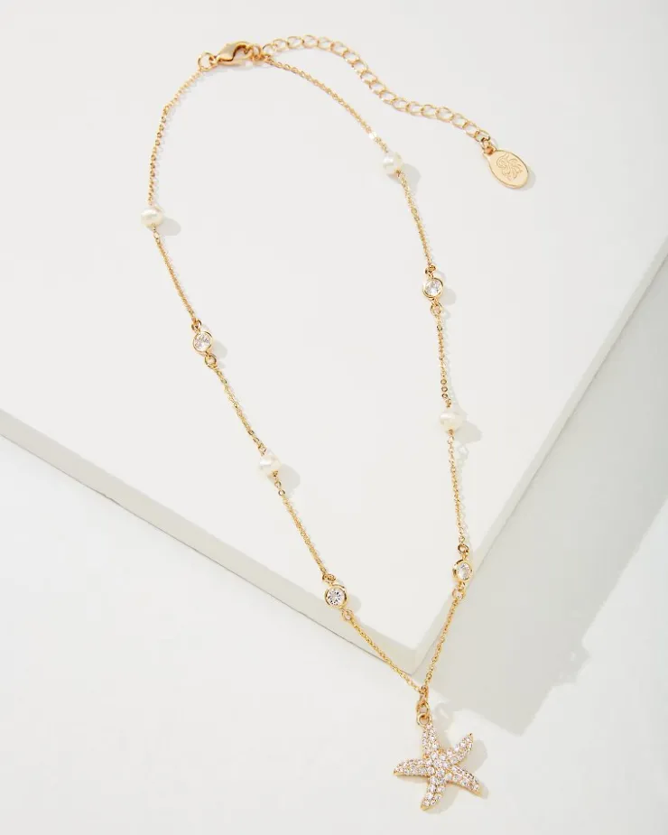 Tommy Bahama Island Essence Starfish Pearl Necklace-Women Jewelry