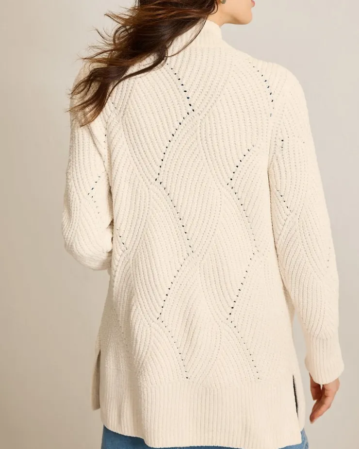 Tommy Bahama Island Luna Chenille Shell Stitch Cardigan-Women Loungewear|Sweaters