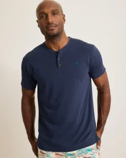 Tommy Bahama Jersey Short-Sleeve Henley- Loungewear & Pajamas