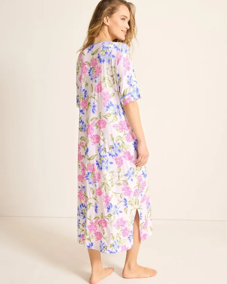 Tommy Bahama Jersey Short-Sleeve Maxi Sleep Caftan-Women Sleepwear