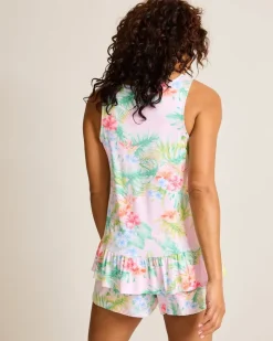 Tommy Bahama Jersey Tank & Shorts Pajama Set-Women Sleepwear