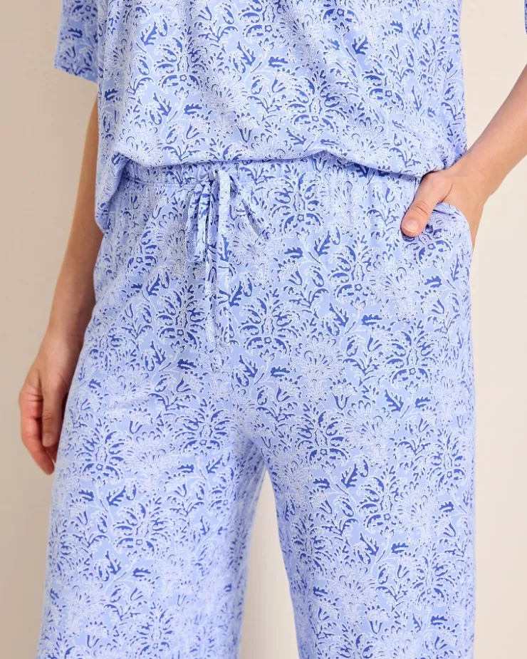 Tommy Bahama Jersey V-Neck Top & Pants Pajama Set-Women Sleepwear