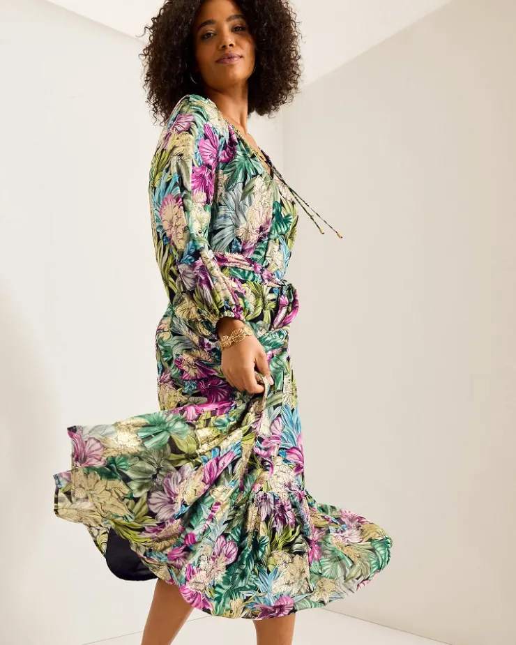 Tommy Bahama Jungle Jewels Shimmer Maxi Dress-Women Dresses