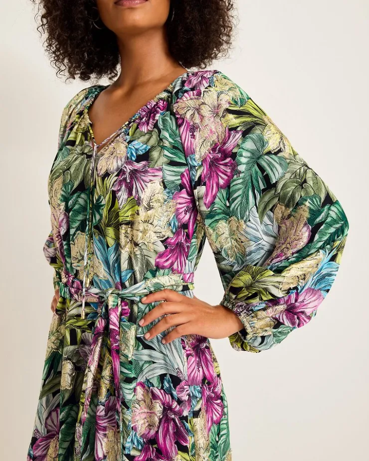 Tommy Bahama Jungle Jewels Shimmer Maxi Dress-Women Dresses