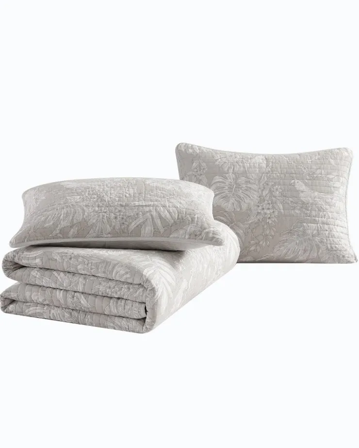 Tommy Bahama Jungle Toile Reversible 3-Piece King Quilt Set- Quilts & Blankets