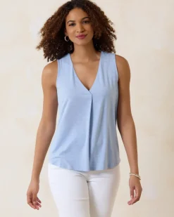Tommy Bahama Kauai Box Pleat Tank Top-Women Loungewear|Tops & Shirts