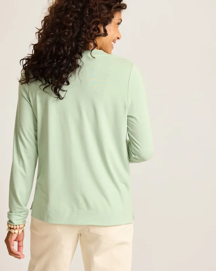 Tommy Bahama Kauai Jersey Long-Sleeve V-Neck T-Shirt-Women Loungewear|Tops & Shirts