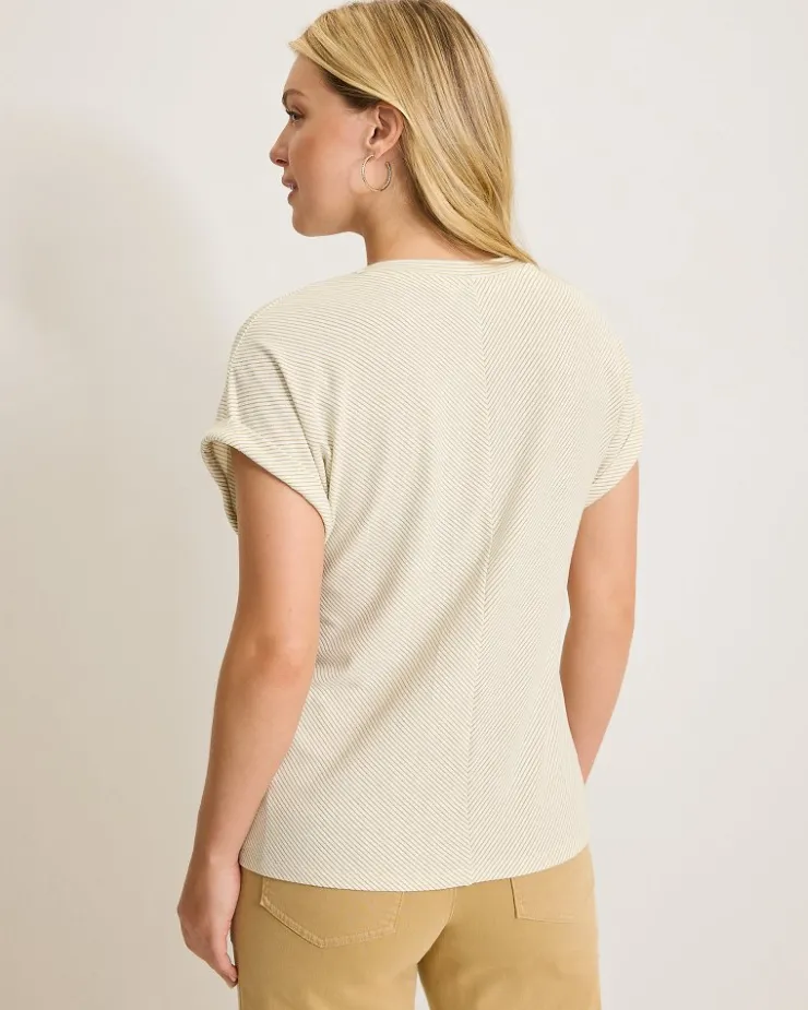 Tommy Bahama Kauai Tranquil Sea V-Neck T-Shirt-Women Loungewear|Tops & Shirts