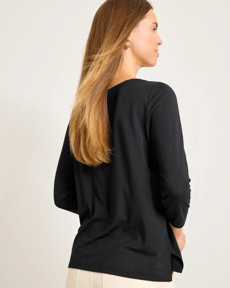 Tommy Bahama Kona Isles 3/4-Sleeve Boat-Neck Top-Women Loungewear|Tops & Shirts