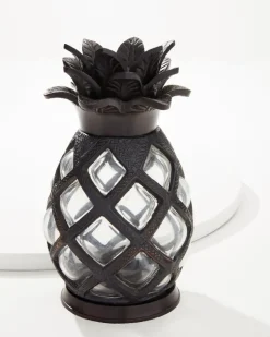 Tommy Bahama Large Glass Pineapple Votive Holder- Candles & Diffusers|Outdoor Accessories