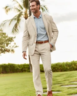 Tommy Bahama Latigo Beach Linen-Blend Flat-Front Pants- Pants & Chinos