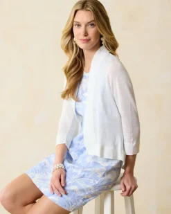 Tommy Bahama Lea Open Linen Cardigan-Women Sweaters