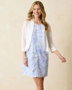 Tommy Bahama Lea Open Linen Cardigan-Women Sweaters