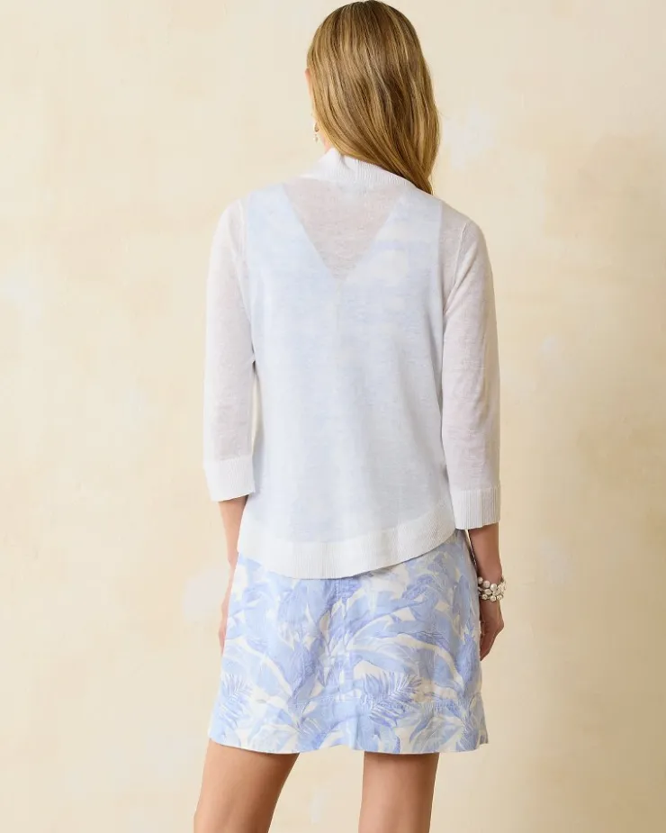 Tommy Bahama Lea Open Linen Cardigan-Women Sweaters