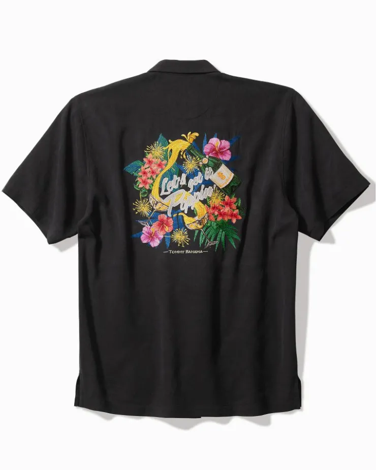 Tommy Bahama Let's Get It Poppin' Silk Camp Shirt- Shirts