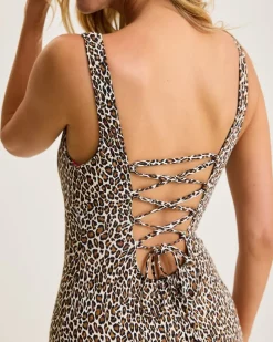 Tommy Bahama Lily Cat Reversible Lace-Back One-Piece Swimsuit-Women One-Piece Suits