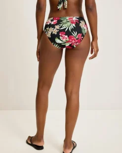 Tommy Bahama Lily Cat Shirred High-Waist Bikini Bottoms-Women Bikini Bottoms