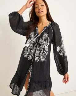 Tommy Bahama Linen Gauze Tunic Coverup Dress-Women Beach Coverups|Dresses