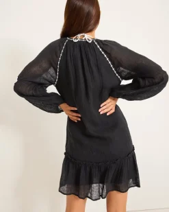 Tommy Bahama Linen Gauze Tunic Coverup Dress-Women Beach Coverups|Dresses