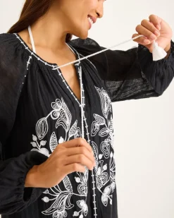 Tommy Bahama Linen Gauze Tunic Coverup Dress-Women Beach Coverups|Dresses