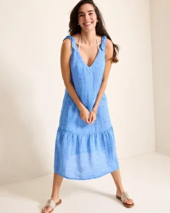 Tommy Bahama Linen Midi Coverup Dress-Women Beach Coverups|Dresses