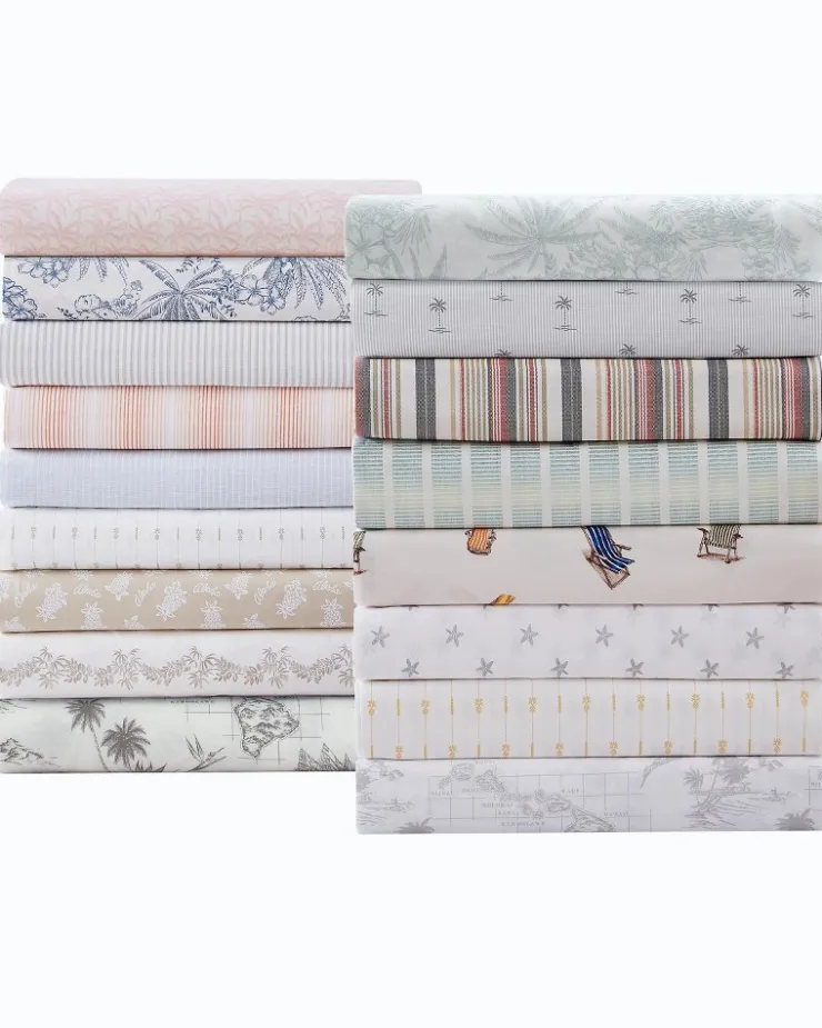 Tommy Bahama Lovely Palms 4-Piece Queen Sheet Set- Sheet Sets & Bedskirts