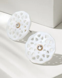 Tommy Bahama Madeira Mother of Pearl Flower Earrings-Women Jewelry