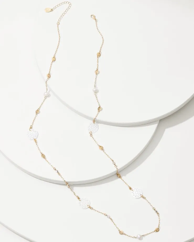 Tommy Bahama Madeira Mother of Pearl Station Necklace-Women Jewelry