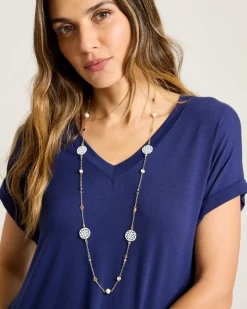 Tommy Bahama Madeira Mother of Pearl Station Necklace-Women Jewelry