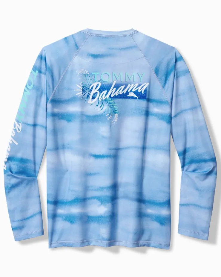 Tommy Bahama Malibu Fronds Crew IslandZone® Rash Guard- T-Shirts|Swim & Boardshorts